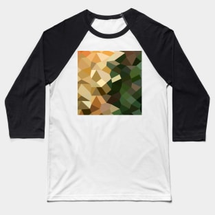 Bronze Yellow Abstract Low Polygon Background Baseball T-Shirt